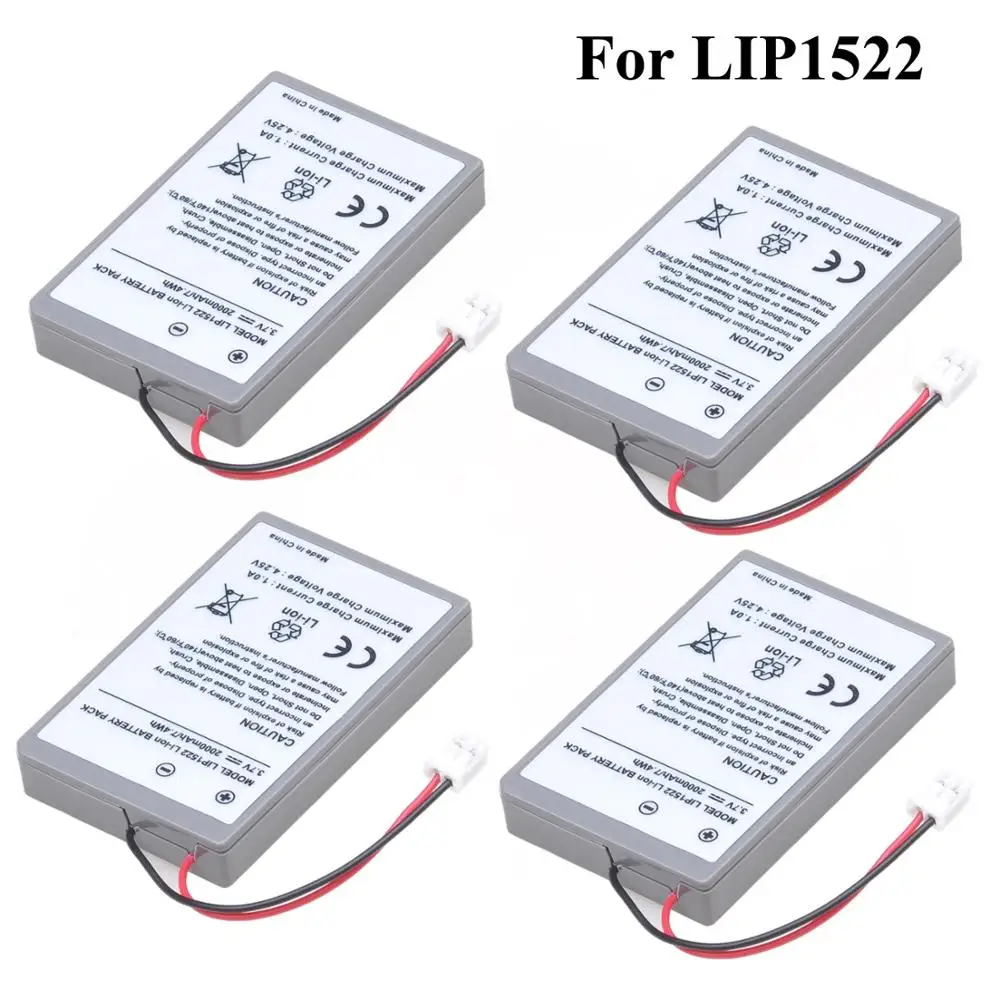 4Pcs LIP1522 Battery for Sony Gamepad DualShock 4 V1, PS4 Wireless Controller, CUH-ZCT1E, CUH-ZCT1H, CUH-ZCT1U Battery