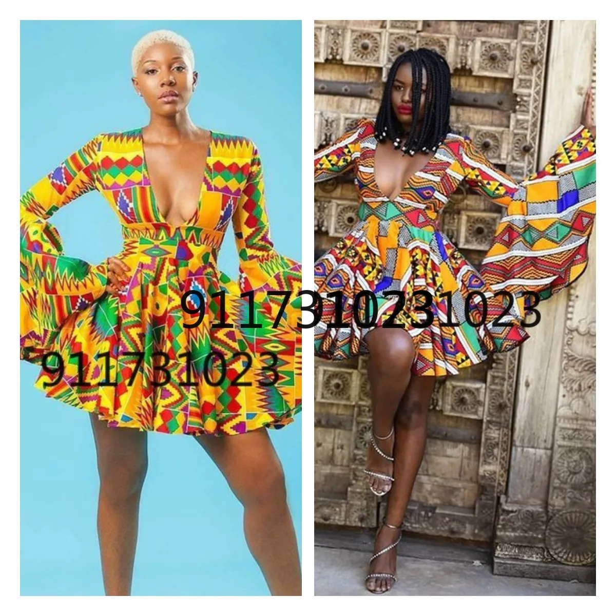 Африканские платья с принтом Женская традиционная африканская одежда Дашики