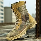 Мужские ботинки в стиле милитари, кожаные ботинки до щиколотки, тактические, водонепроницаемые, для работы в пустыне, армейские ботинки, для зимы, 2021