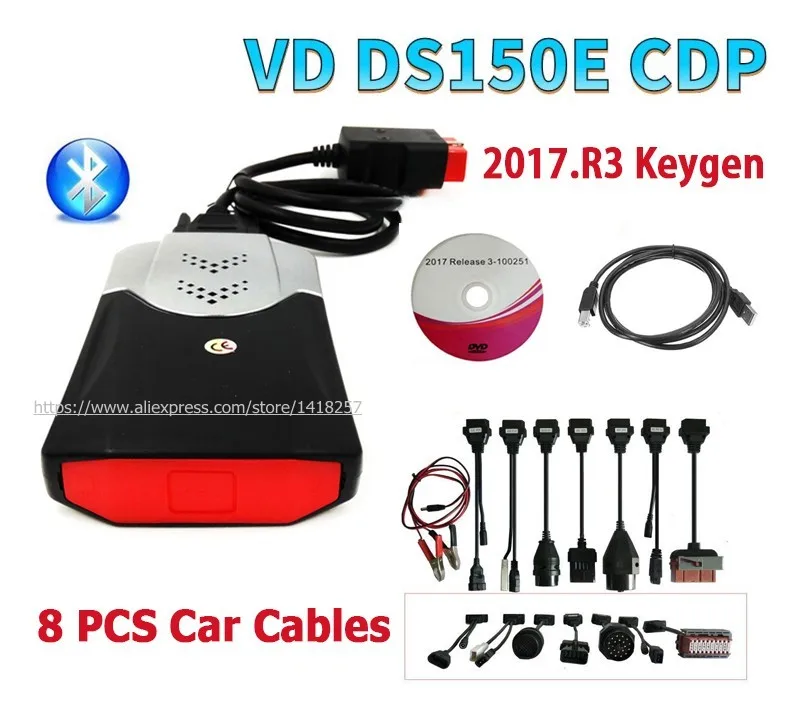 Новинка 2021 VCI 2017.R3 vd ds150e cdp с Bluetooth 2016.R0 генератор ключей для delicht obd2 сканер