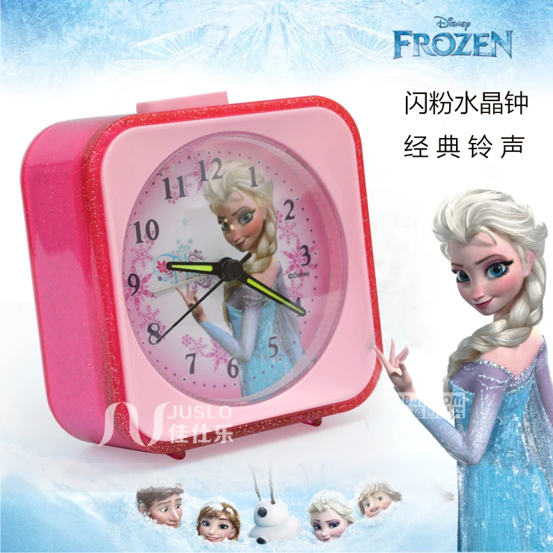 

Authentic Disney Frozen Small Alarm Clock Silent Night Light Student Alarm Clock Cartoon Creative Music Alarm Clock