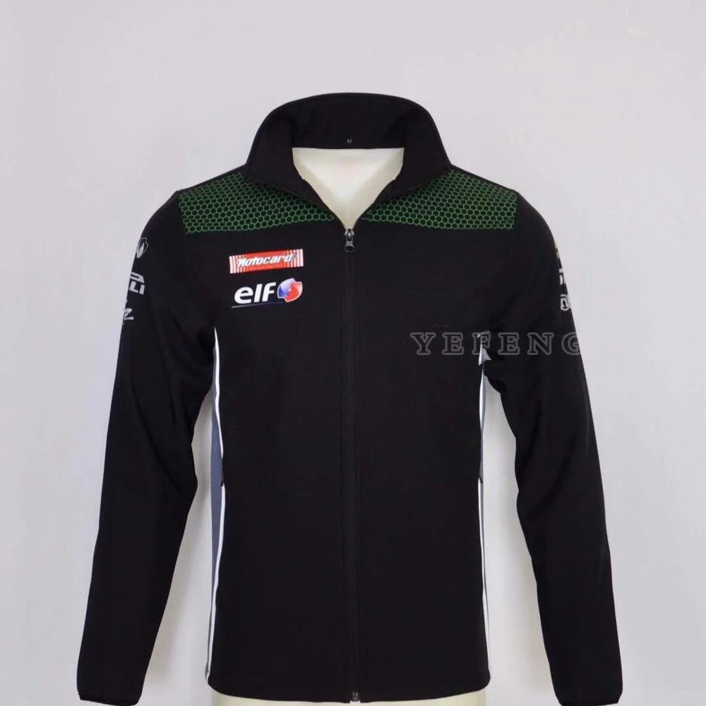 

Moto Gp Racing Full Zip Fleece Sweater For Kawasali Motorcycle Riding Keep Warm Sweatshirt Hoodie Windproof Water Proof Jacket