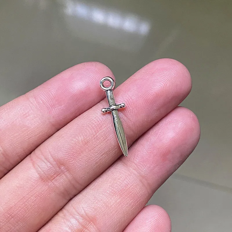 

30pcs 24x7mm Sword Dagger Connector Pendants Charms Jewelry Making DIY WomenNecklace Bracelet Handmade Craft Accessories