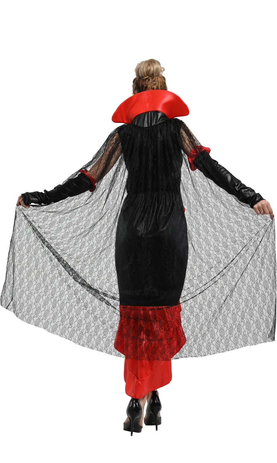 

Adult Women Vampire Queen Princess Dresses Outfit Halloween Cosplay Costumes Masquerade Carnival Party Role Play Dress Up Suit