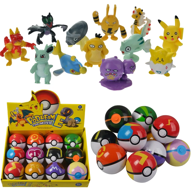 

Экшн-фигурки карманного монстра Пикачу 12 шт./компл. 7 см, Модель игры Pokemon Go, фигурки аниме Чармандера, игрушки для детей, подарок