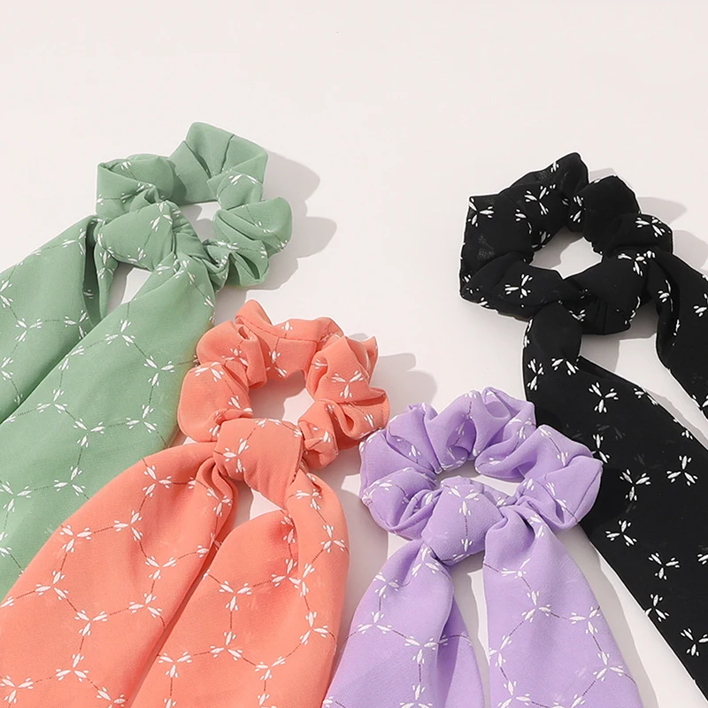 

Candy Color Women Hair Scrunchies Chiffon Ponytail Holder Hairband Scrunchies Girls Hair Ties Hair Accessories Christmas
