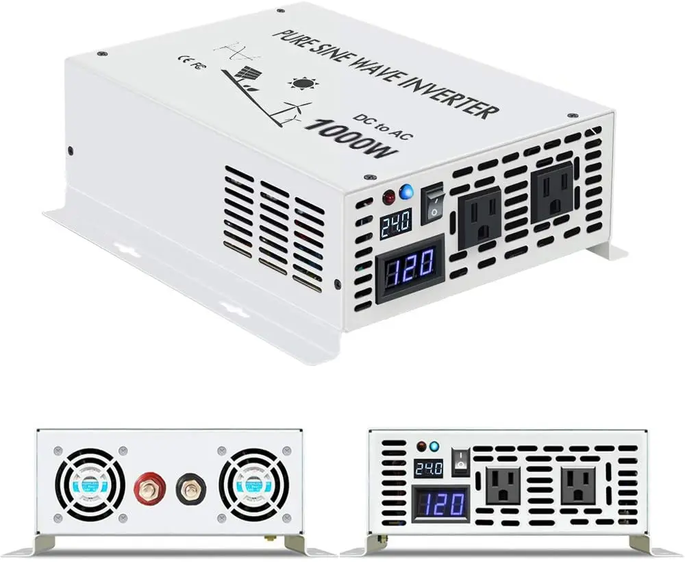 Инвертор напряжения от 1000 Вт 24 В до 220 немодулированный синусоидальный