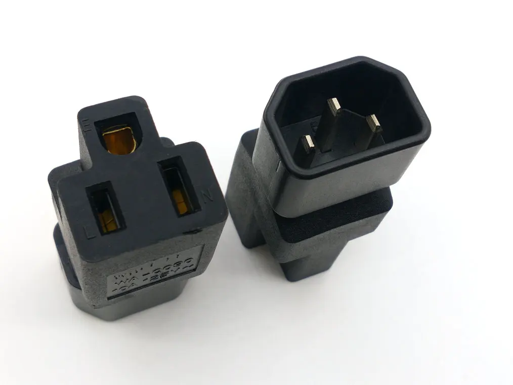 10 шт. IEC 320 C14 к Nema 5 15R адаптер питания Разъем|nema 5-15r|nema c14nema adapter |