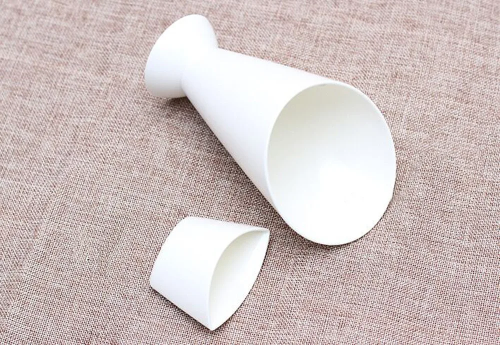 

Simple And practical Home Kitchen Potato Tool Tableware 2 in 1 French Fry Cone With Dipping Cup Wonderful