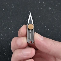 1pc titanium alloy mini edc knife camping equipment unboxing mini knife keychain hanging outdoor multi tools knife