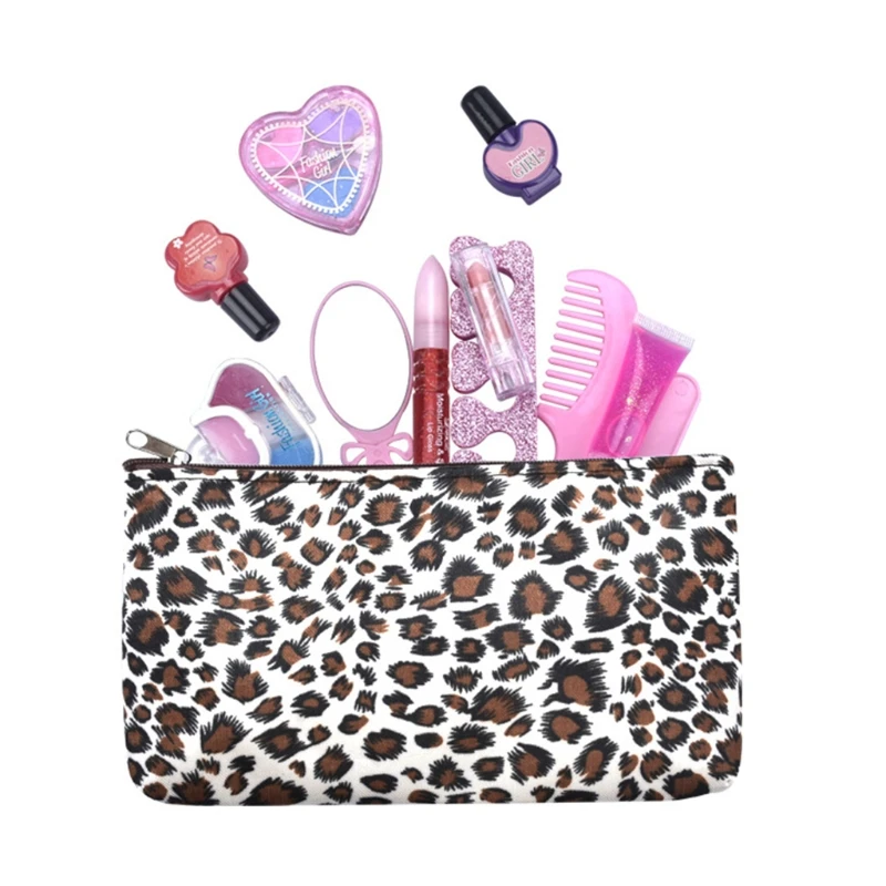 Портативная косметичка для детей набор макияжа девочек игрушки ролевых игр