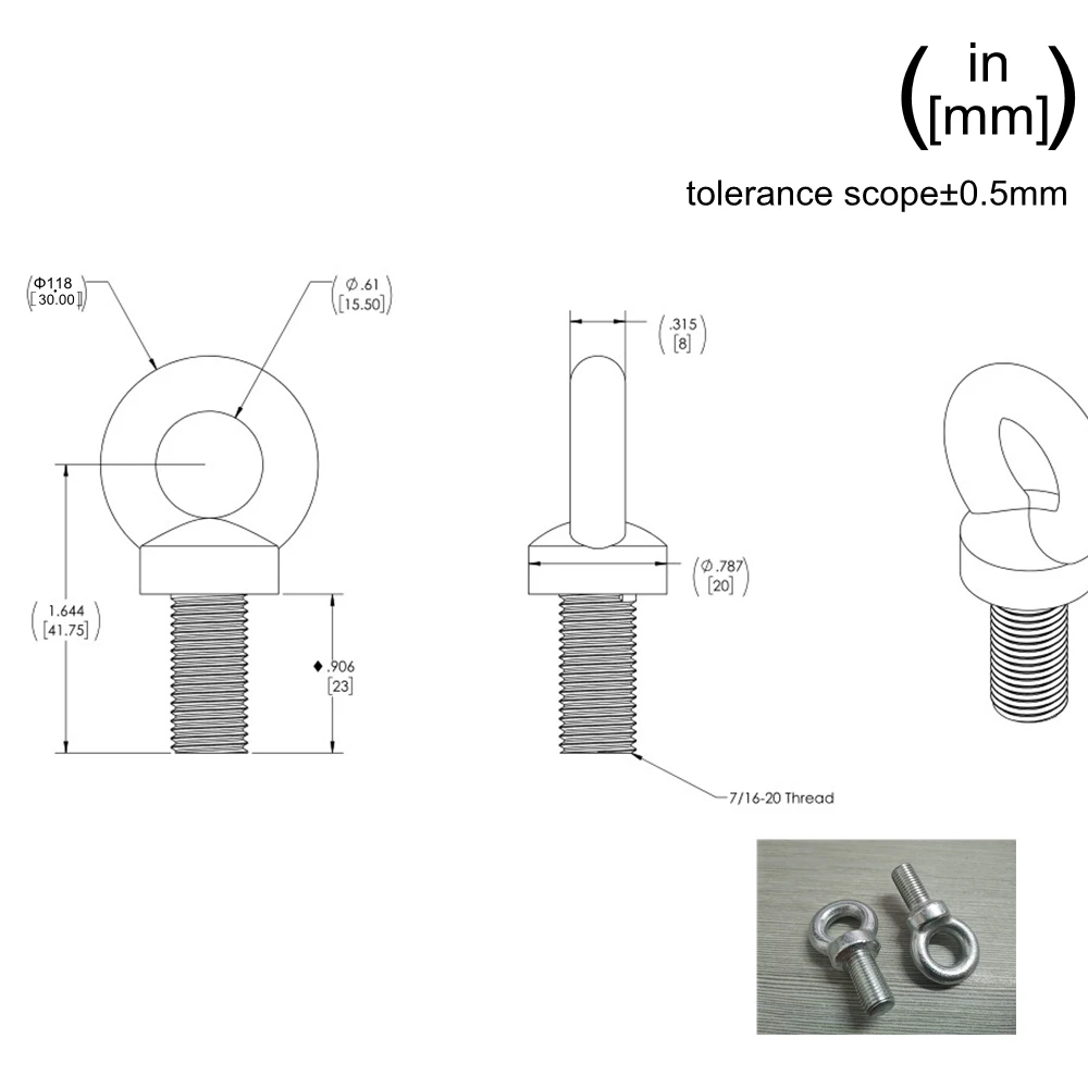Размер ушных болтов ремня безопасности сиденья: 7/16 комплект из 6 шт. для гоночного