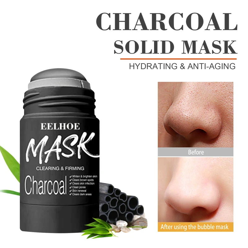 

Vitamin C Charcoal Mask Face Purifying Clay Stick Mask Cleaning Blackhead Remove Anti-Acne Oil Control Clean Pores TSLM1