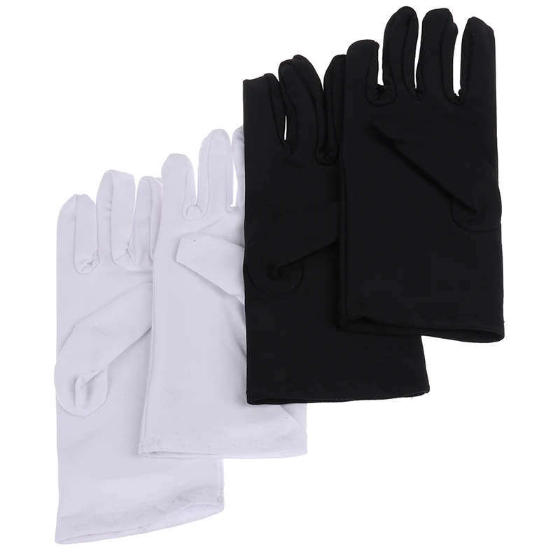 1Pair Cotton Gloves Khan Cloth Quality Check Solid Gloves Rituals Play White Gloves 2Colors