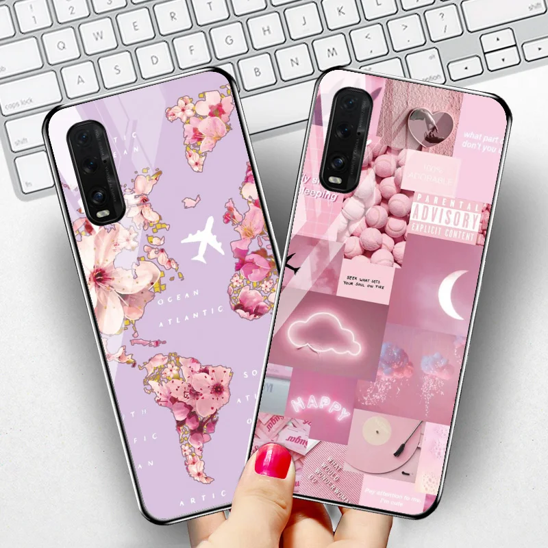 Чехол для телефона OPPO Find X2 чехол из закаленного стекла Oppo R17 F11 Pro R11S R11 Plus R15 Mirror K1 F9