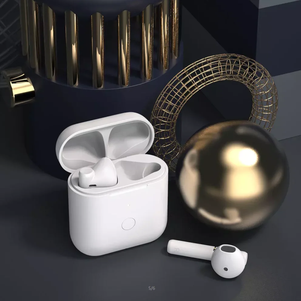 

Xiaomi true wireless semi-in-ear bluetooth headset headset white sports wireless headset bluetooth headset applicable Siri