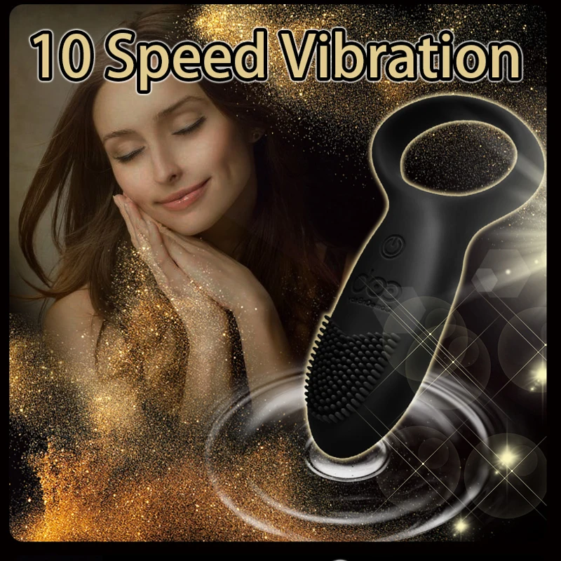 Сильное кольцо Петух Вибратор 10 скоростей вибро эластичный силикон