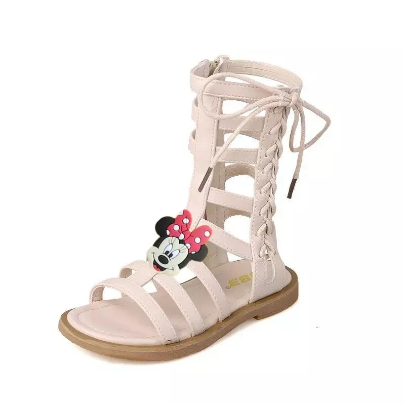 

Disney cartoon Minnie 2021 new fashion little girl princess shoes summer children's high-bang open-toed Roman sandals