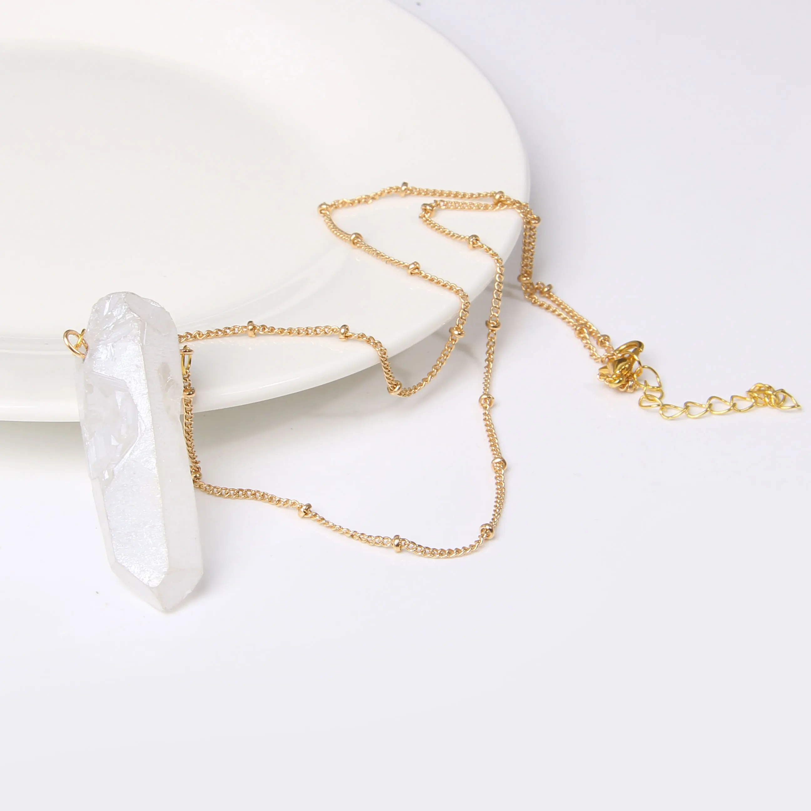 Цепочка Женская кварцевая с подвеской в виде чакры|Ожерелья подвеской| |