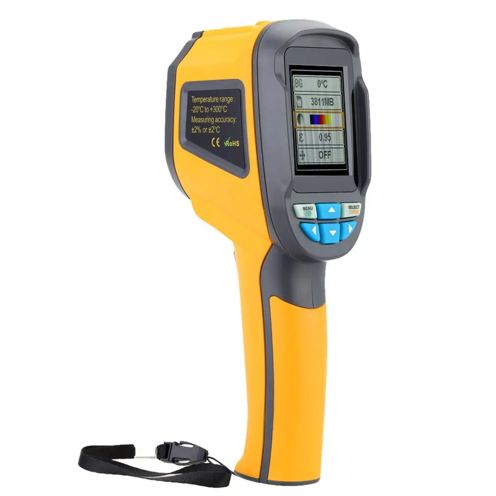 

HT-02D Handheld IR Thermal Imager Digital Color Screen Infrared Image Resolution 1024P 32x32