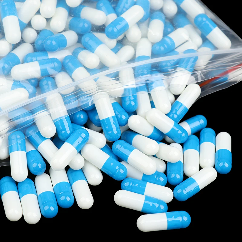 

1000 шт./упак. пустые жесткие лекарственные желатиновые капсулы размера 0 # прозрачные чехлы для лекарств с кошерным гелем