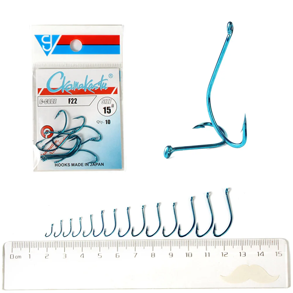 Крючки для морской рыбалки Ckamakastu F22 голубые вспомогательные крючки | Спорт и