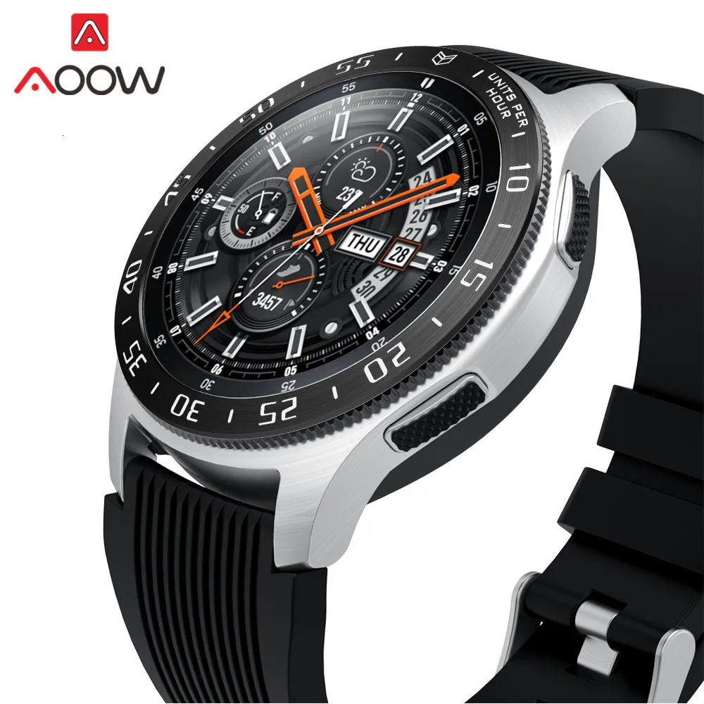 Нержавеющая сталь ободок кольцо стиль для samsung gear S3 Frontier Galaxy Watch 42 мм 46 мм клейкая крышка защита аксессуары