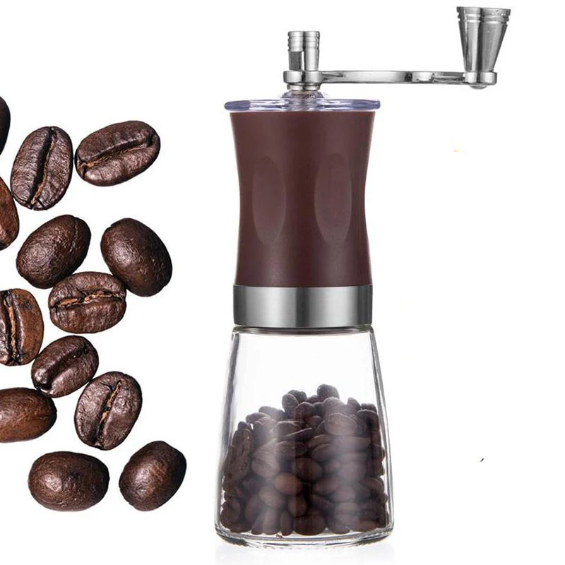

High Borosilicate Glass Manual Coffee Grinder Portable Washable Coffee Hand Mill Coffee tools Beans Pepper Spice Grinder