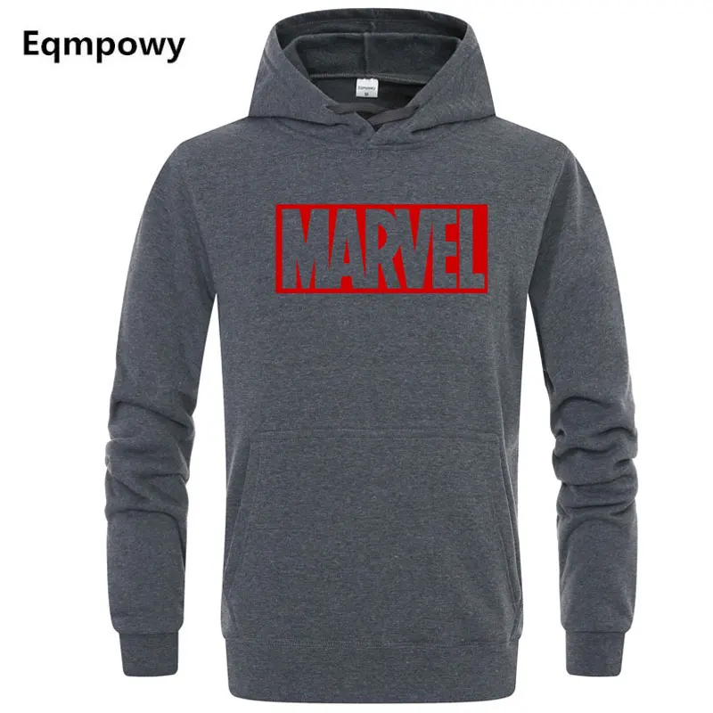 Marvel Hoodies Men Brand suprem Long Sleeve Solid Color Hooded Sweatshirt Outerwear Sweat Coat Sportswear Casual |