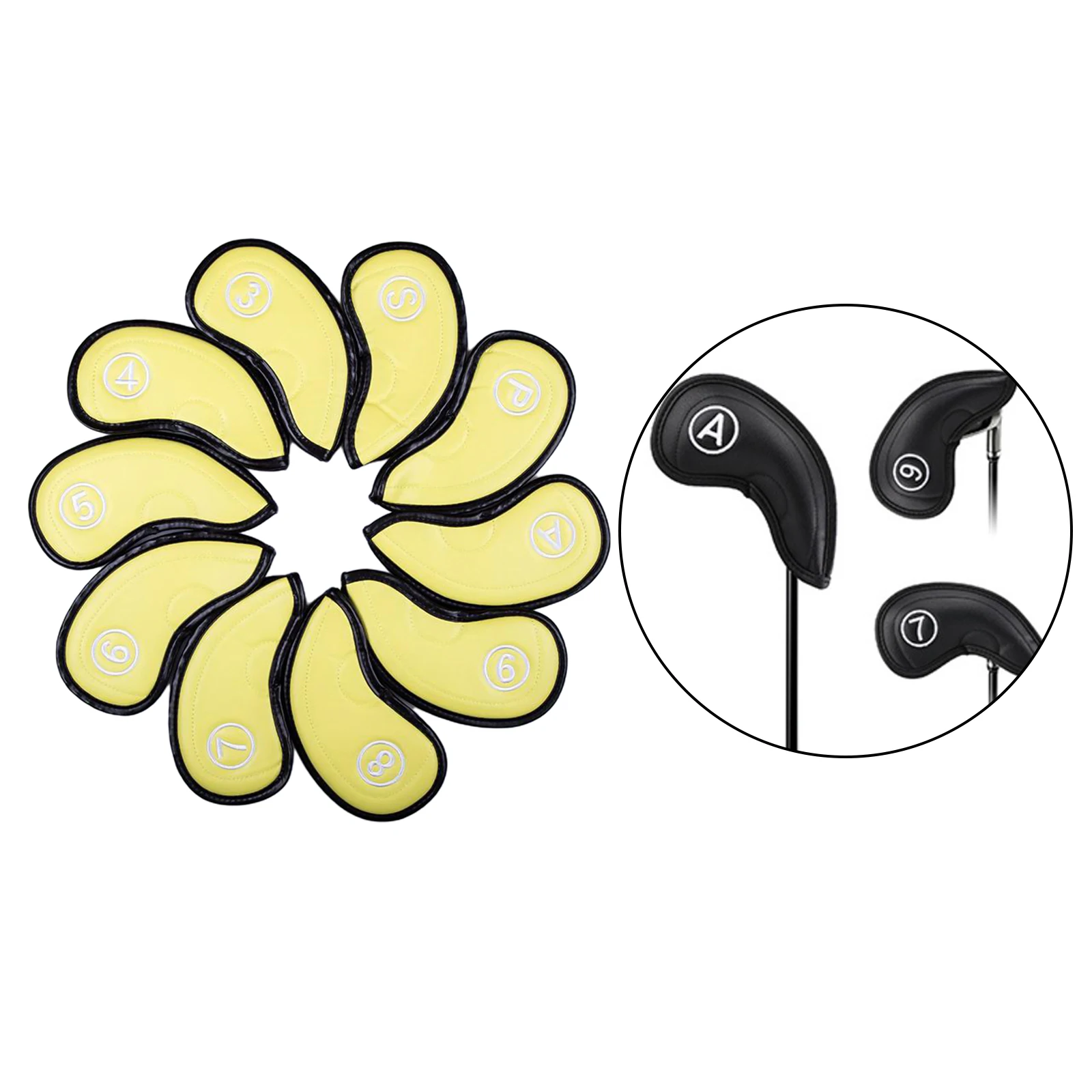 10 шт крышка головного убора для гольфа из искусственной кожи на танкетке и железа