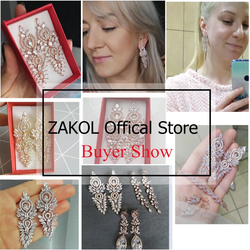 ZAKOL винтажные украшения для свадьбы вечеринки аксессуары кубический цирконий