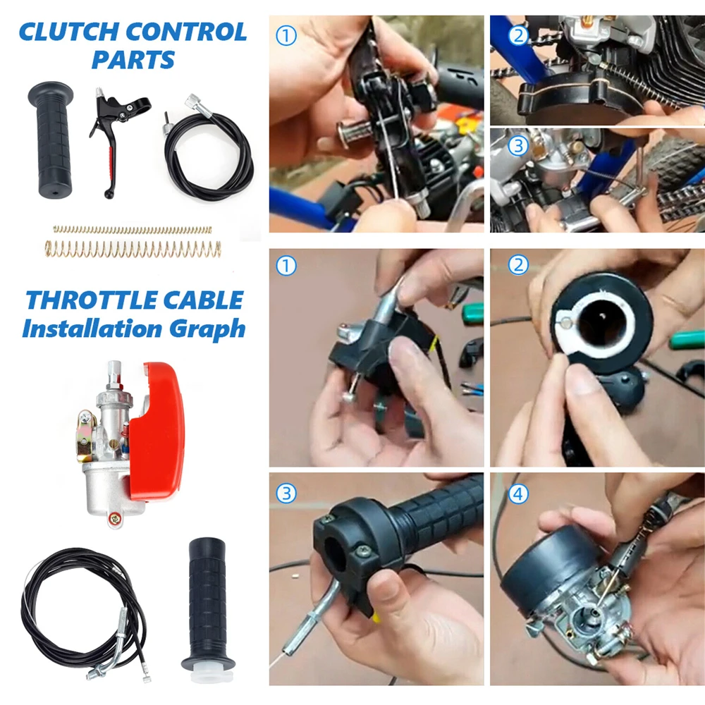 100cc/80cc Bicycle Motor Kit Bike Motorized 2 Stroke Petrol Engine Clutch Set for DIY Gasoline Accessoires | Автомобили и