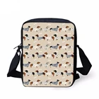 Женские сумки через плечо, маленькие сумки-мессенджеры, дамская сумка с рисунком таксы и собаки, женская школьная Студенческая сумка-тоут