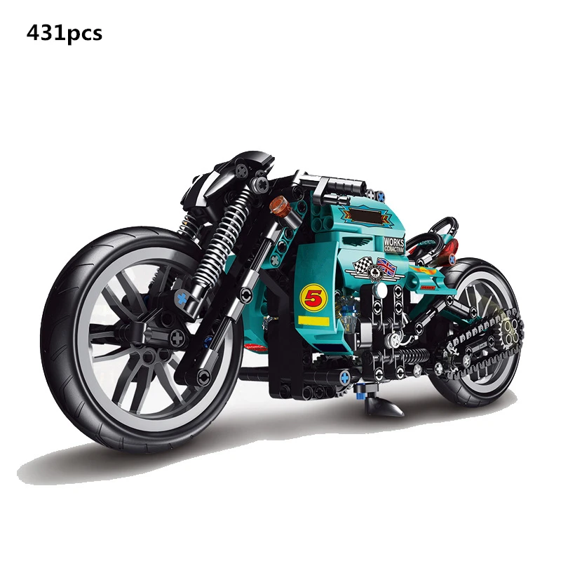High-Tech Creative MOC Famous Motorcycle Model Building Blocks Racing Speed Motorbike Sets Bricks Kids Toys For Children Gifts | Игрушки и