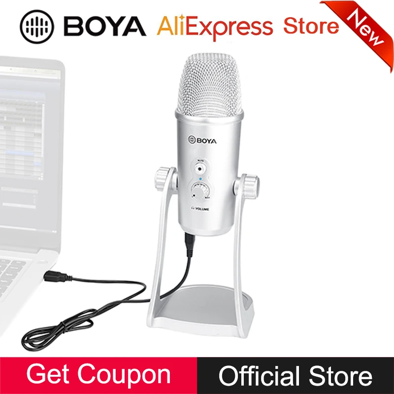 BOYA BY PM700PS USB Микрофон Стерео конденсаторный ПК микрофон для вокала Подкаст