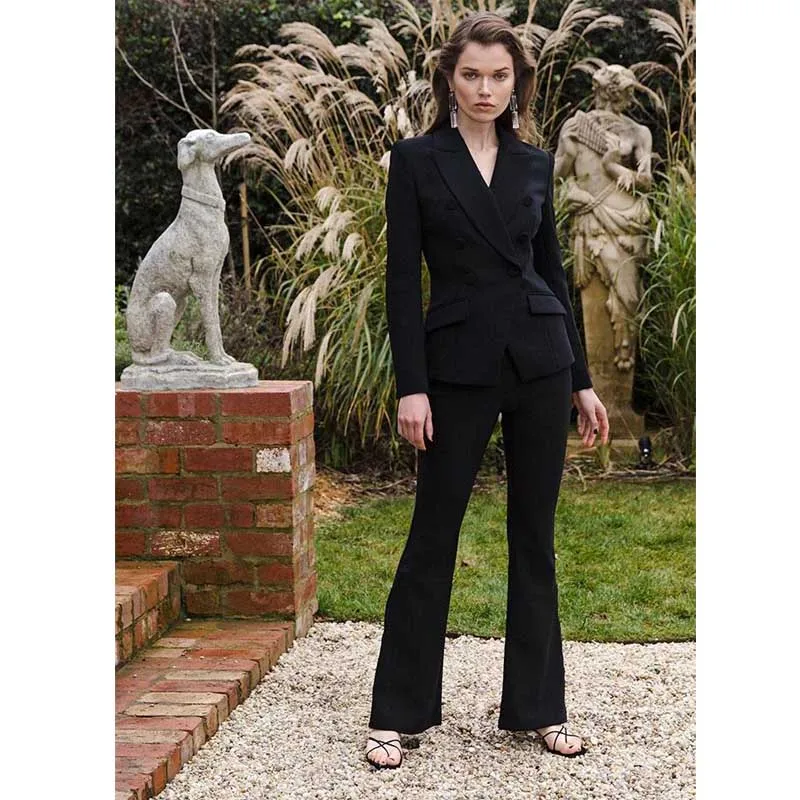 Оптовая продажа новинка 2019 комплект из 2 предметов красно-черное пальто с