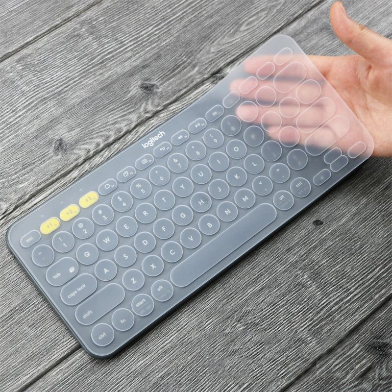 Чехол с беспроводной клавиатурой для Logitech K380 цветной мягкий силиконовый тонкий