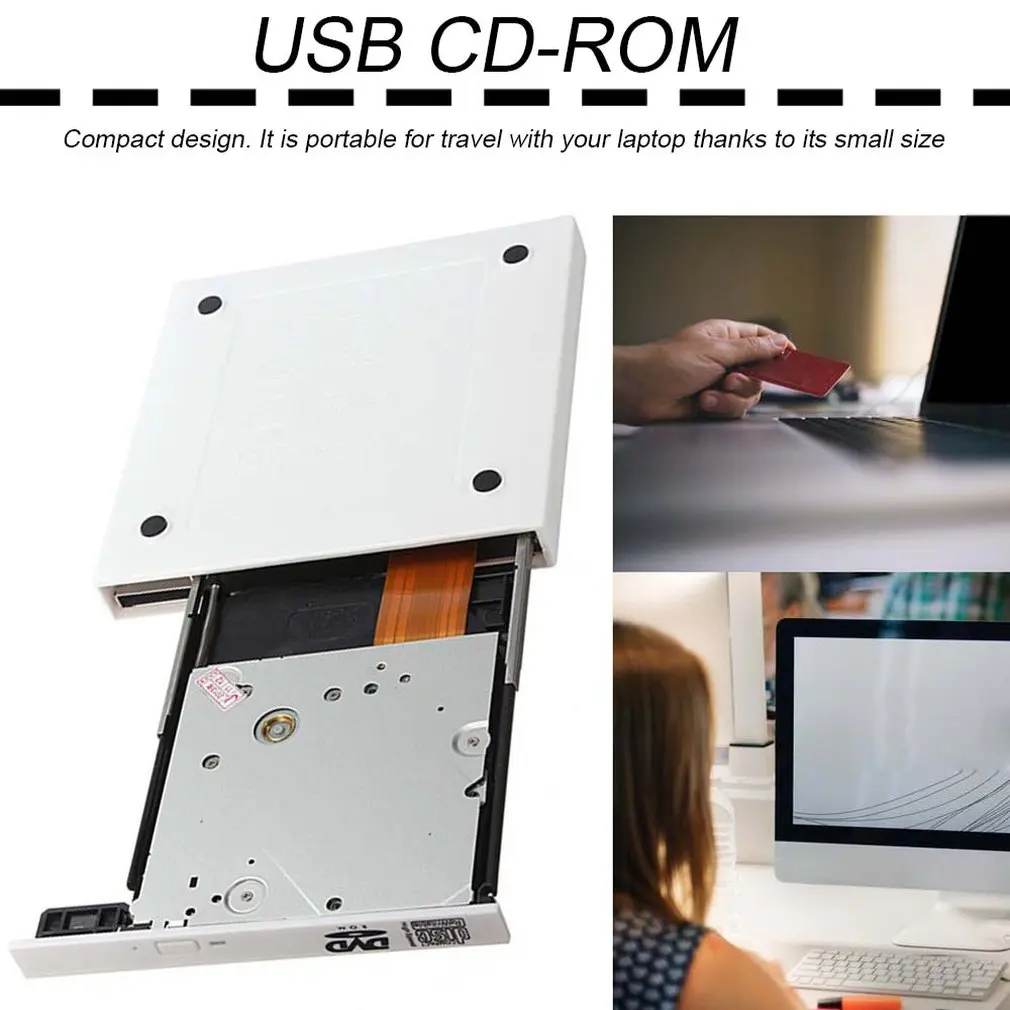 Внешний USB 2,0 привод горелки CD Внешний DVD CD писатель внешний DVD-ROM оптический привод для настольного компьютера ноутбука