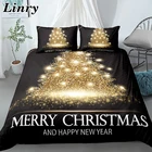 Комплект постельного белья в скандинавском стиле Рождественская серия Санта Клаус елка Счастливого Рождества двойной пододеяльник 23 шт. двуспальныйКоролевский размер постельное белье