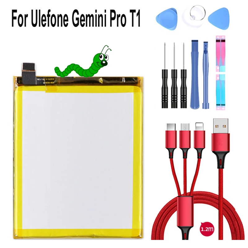 Новинка 100% аккумулятор Топ бренда 3680 мАч для Ulefone Gemini Pro T1 батареи + USB кабель набор