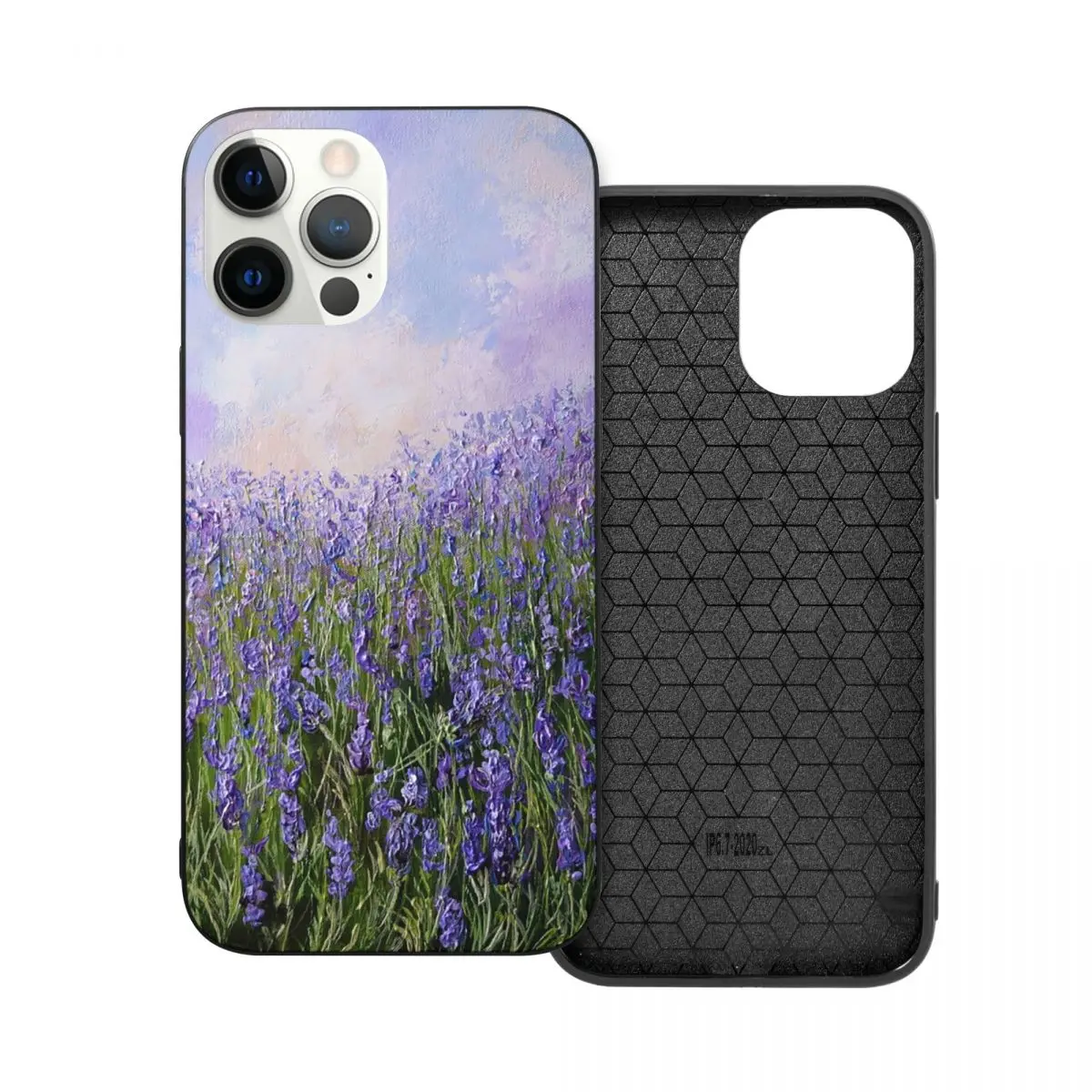 

Lavender Mist PC Glass TPU Phone Case for iPhone 13 12 11 Xs Xr X Pro Max Mini 7 8 Se2 Plus 6 6S