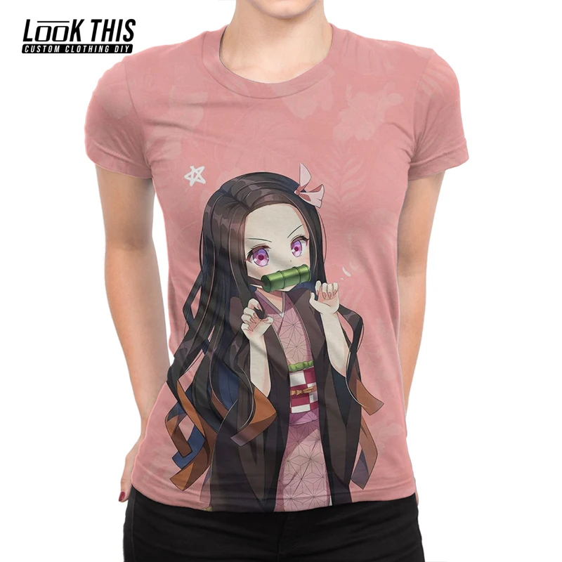 

Demon Slayer 3D Print Anime T-shirts Girl Short Sleeve T-Shirt Aesthetics Summer 2021 Funny Women's Oversized T Shirt Tops