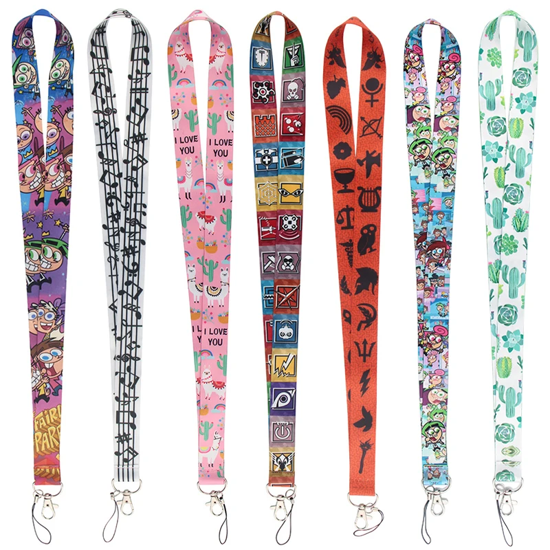 

CA1598 Wholesale 20pcs/lot Cartoon Lanyard For Keys Hanging Ropes Phone Badge Neck Straps Plants Necklaces Fashion Accessories