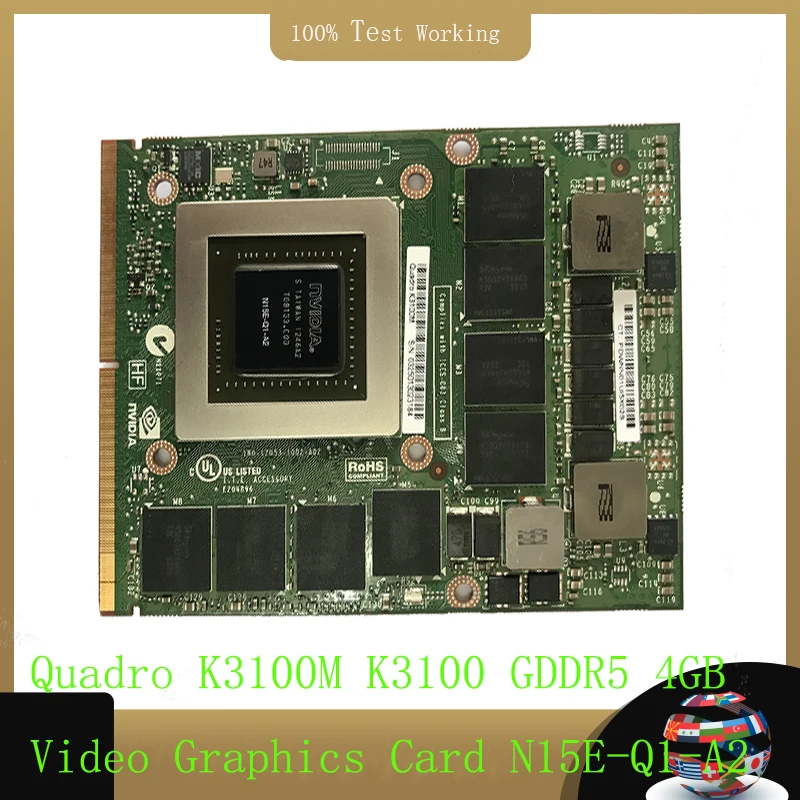  K3100M N15E-Q1-A2    4G   DELL M6700 M6800 M6600 HP 8740W 8760W ZBOOK