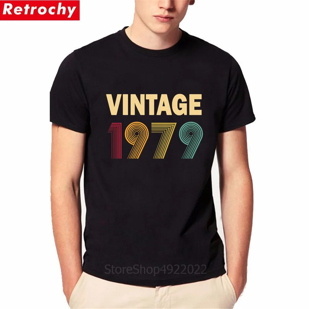 Фирменная Новинка летняя мужская футболка сделано в 1979 40 лет удивительные