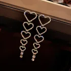 2021 новые модные ювелирные украшения с украшением в виде кристаллов свежий контракт серьги на крючках в стиле Джокер Длинные сердце темперамент старших женщин серьги ювелирные изделия из жемчуга