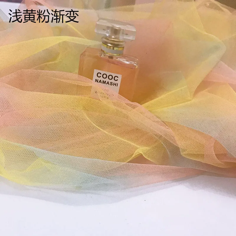 4 1 ярд радужного цвета муслиновая сетчатая пряжа градиентного цвета 36а юбка-американка реквизит для сцены фон ширина ткани 150 см - Цвет: 4