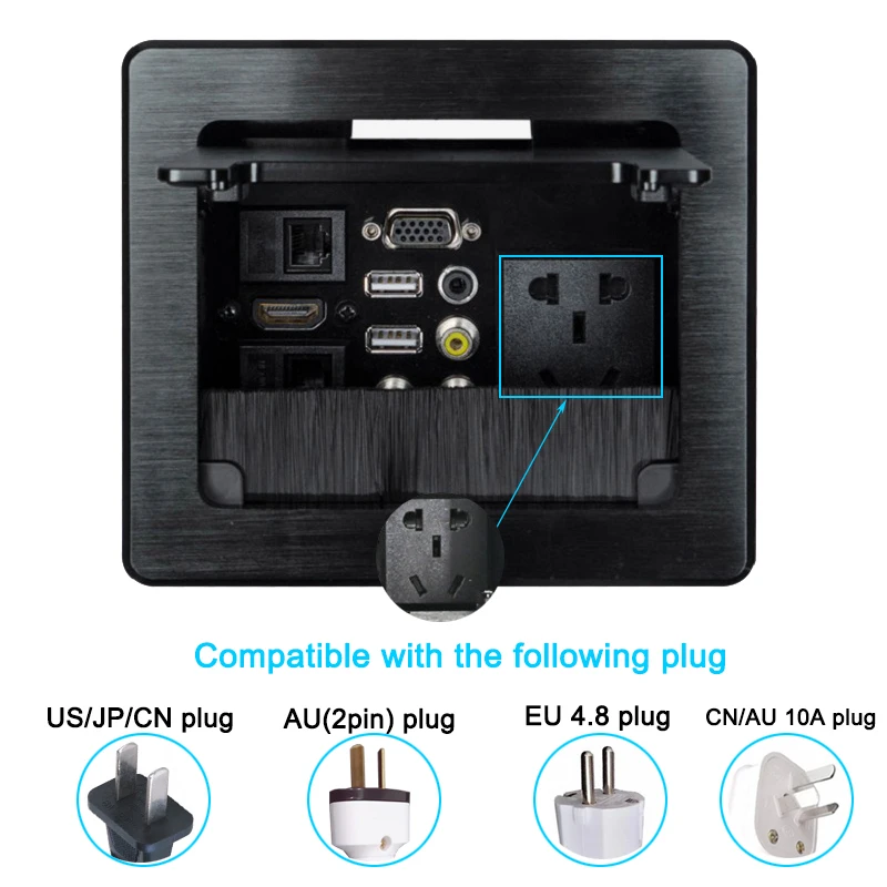 Великобритания США AU универсальная розетка переменного тока выход для стола