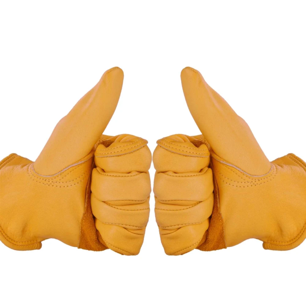 Unisex Cycling Stretchable Working Outdoor Five Fingers Gardening Leather Gloves Retro | Спорт и развлечения