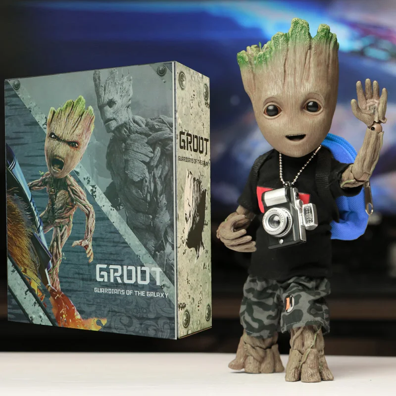 A-Box Groot прекрасный стражи Галактики дерево игрушечный человечек Мстители фигурка супер-героя кукла 1/1 подарок для мальчика - Цвет: A-Box
